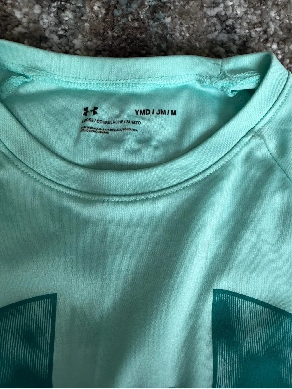 Under Armour boys aqua Tee size med black urban pipeline shorts size 8